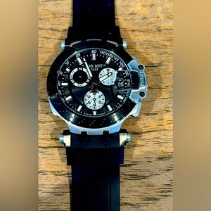 Tissot 1853 Men's Swiss Chronograph T Sport T Race Black Silicone Strap Watch